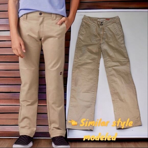 Dickies FLEX Pants Khakis Size 10 EUC - Picture 1 of 11